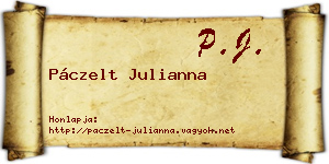 Páczelt Julianna névjegykártya
